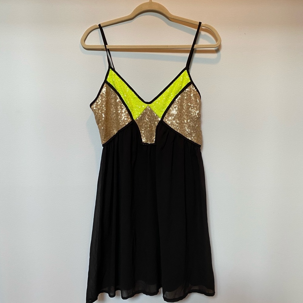 Black sequined dress